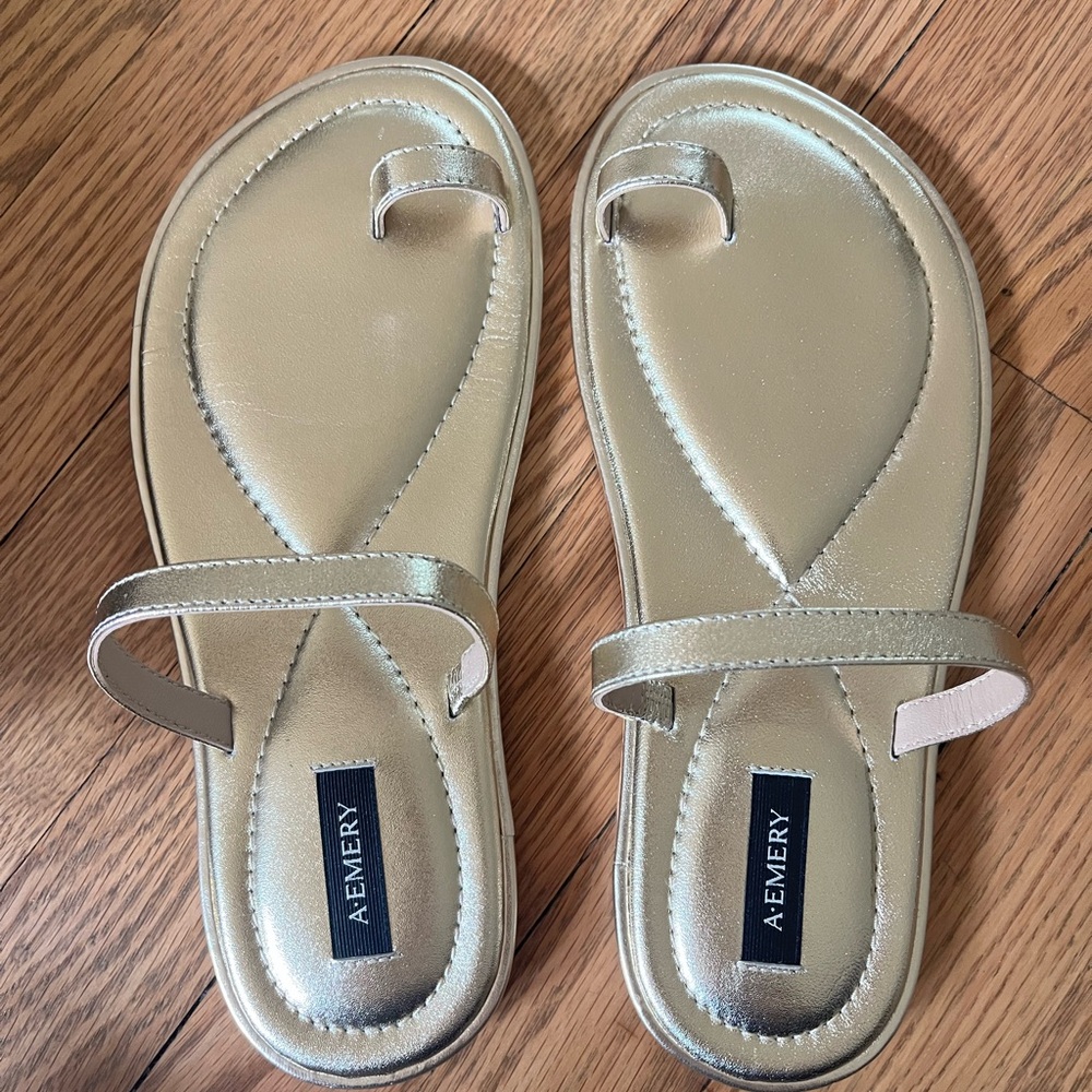 A.Emery Gold Sandals